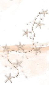 White Starfish and Shell Rope Garland - view 1