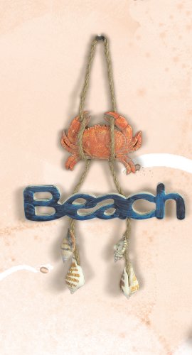 Crab and Shell Beach Rope Plaque - view 1
