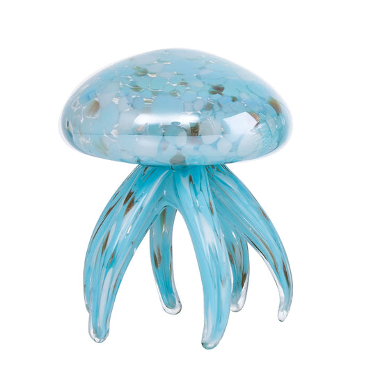 Aqua Glass Jellyfish Sculpture - view 1