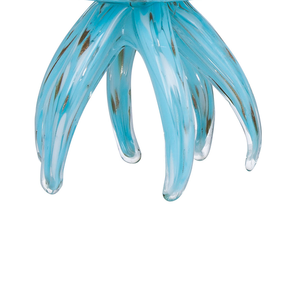 Aqua Glass Jellyfish Sculpture - view 3
