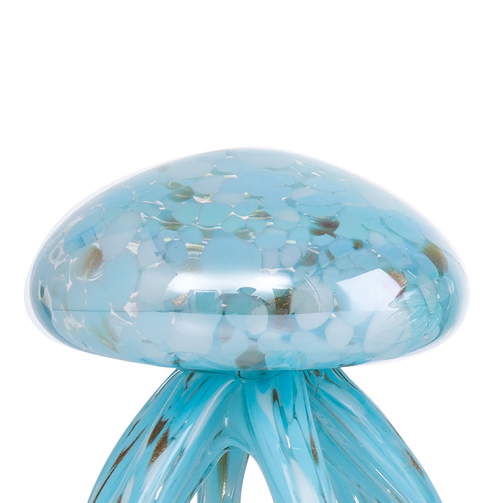 Aqua Glass Jellyfish Sculpture - view 2