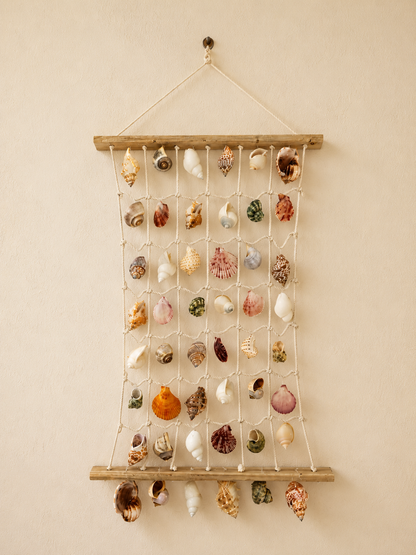Natural Shell and Jute Net Wall Panel - view 3