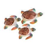 Brown Mosaic Turtle Wall Trio - view 1