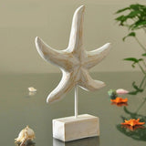 Pale Wood Starfish on Display Stand - view 1