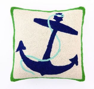 Navy Anchor Square Accent Cushion - view 1