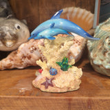 Blue Dolphin Pair over Shell Reef - view 1